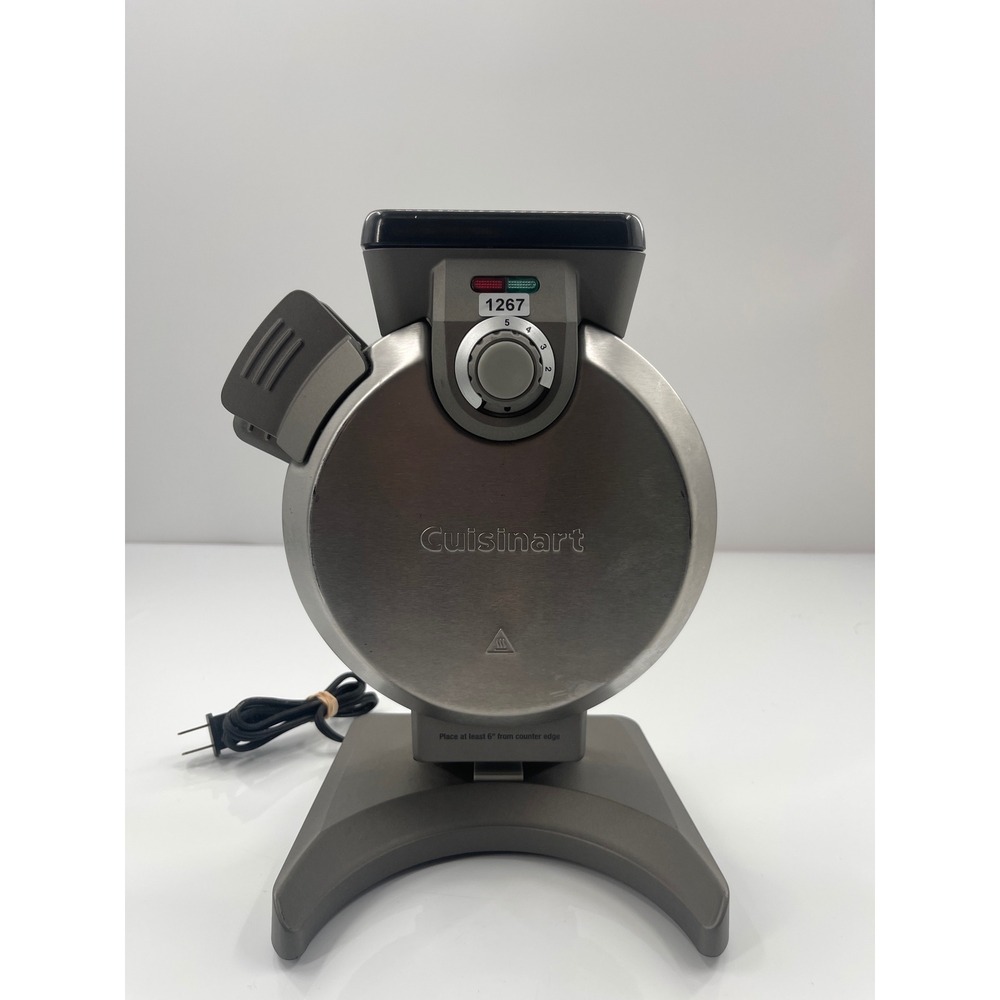 Cuisinart WAF-V100 Vertical Waffle Maker Silver Brushed Stainless Steel Nonstick
